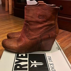 Frye wedge bootie